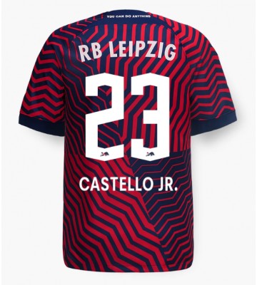 RB Leipzig Castello Lukeba #23 Segunda Equipación 2023-24 Manga Corta